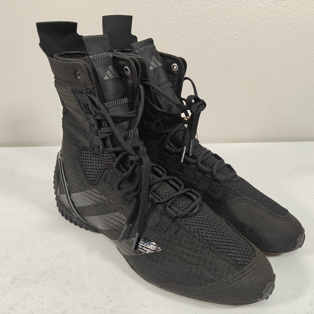Adidas Speedex 23 Boxing Shoes Men's Size 8 Core Black Carbon IH2734 MMA NEW